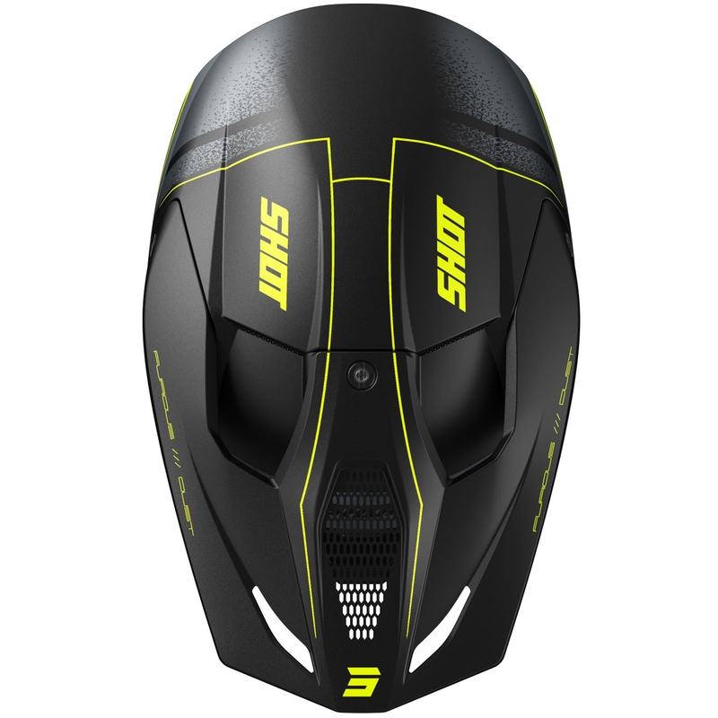 Motokros kaciga Shot Furious Dust mat fluo žuta