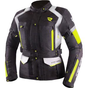 Ženska moto jakna Street Racer Hilax crno-sivo-fluo žuta