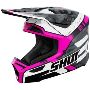 Motokros kaciga Shot Fury Flash sjajno roza