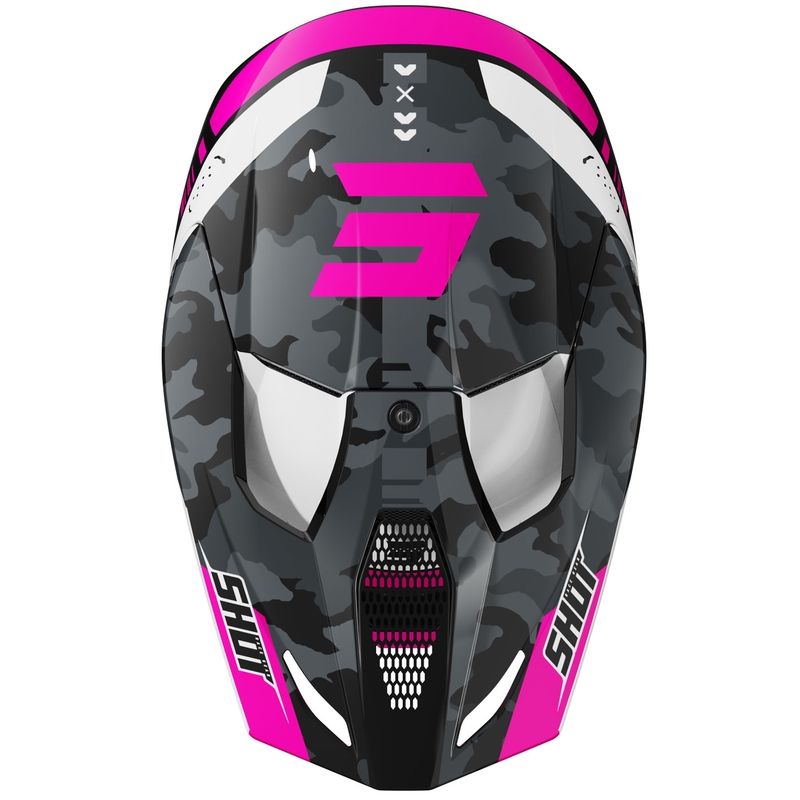 Motokros kaciga Shot Fury Flash sjajno roza