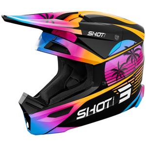Motokros kaciga Shot Furious Miami sjajno narančasta