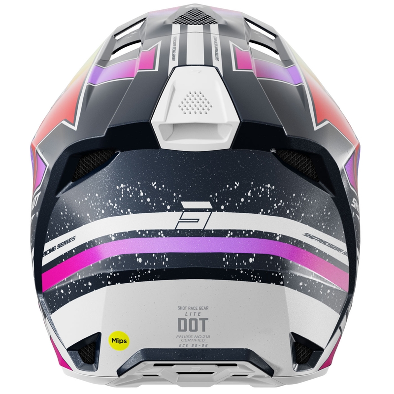 Motokros kaciga Shot Lite Racing biserno plavo-fluo žuta
