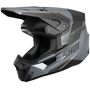 Motokros kaciga Shot Lite S10 mat crno-siva