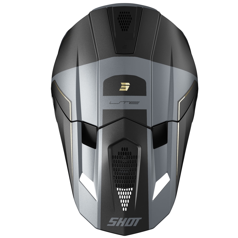 Motokros kaciga Shot Lite S10 mat crno-siva