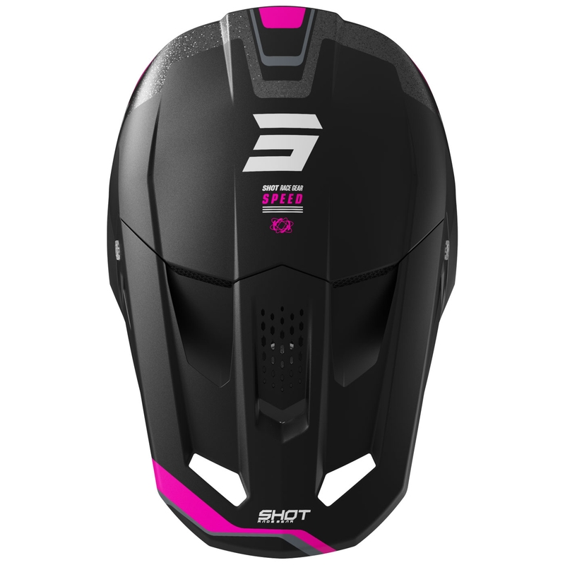 Motokros kaciga Shot Speed Atomic mat roza