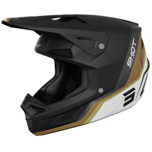 Motokros kaciga Shot Speed Atomic mat zlatna