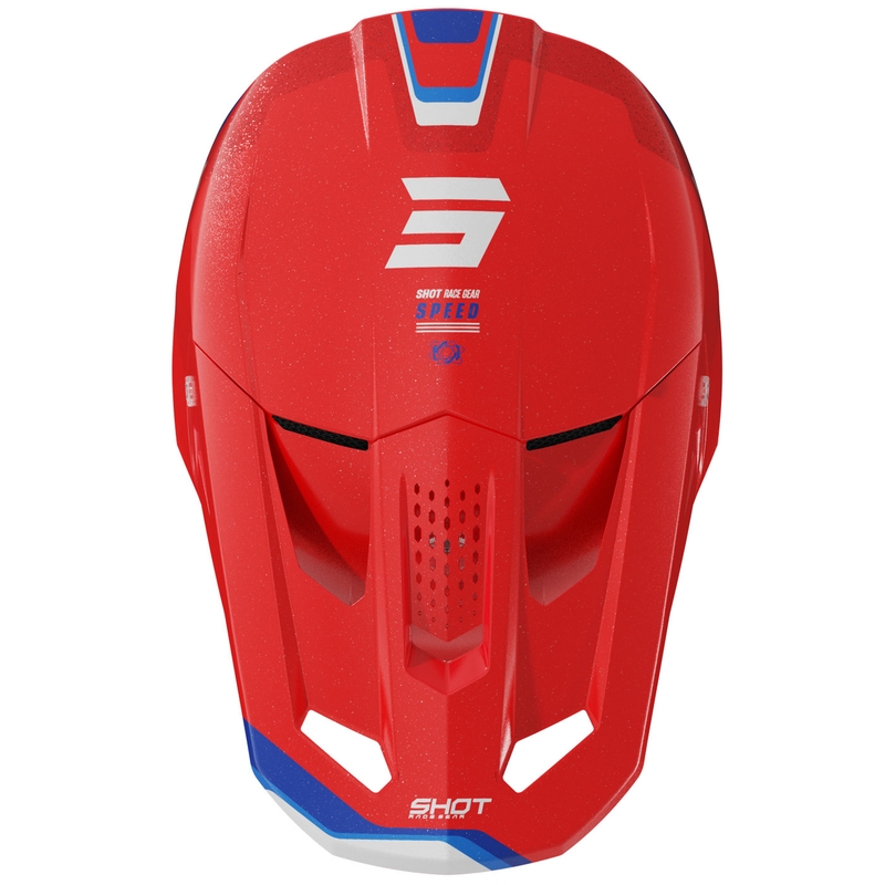 Motokros kaciga Shot Speed Atomic Pearl Red
