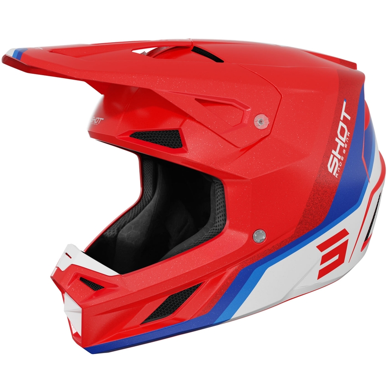 Motokros kaciga Shot Speed Atomic Pearl Red