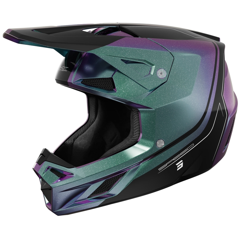 Motokros kaciga Shot Speed Fury sjajni cameleon