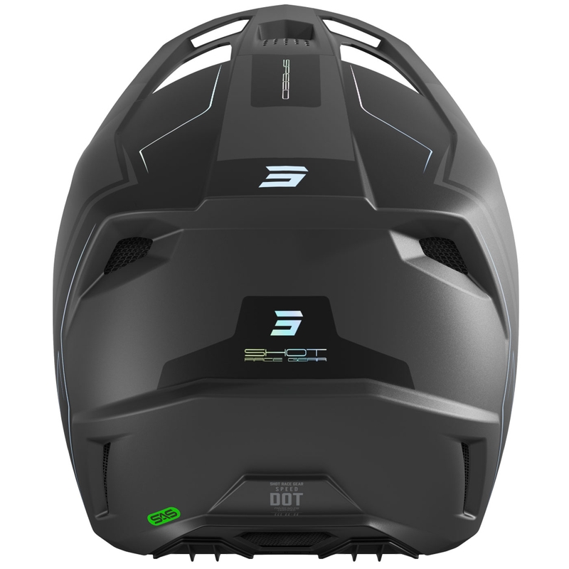 Motokros kaciga Shot Speed Fury mat siva