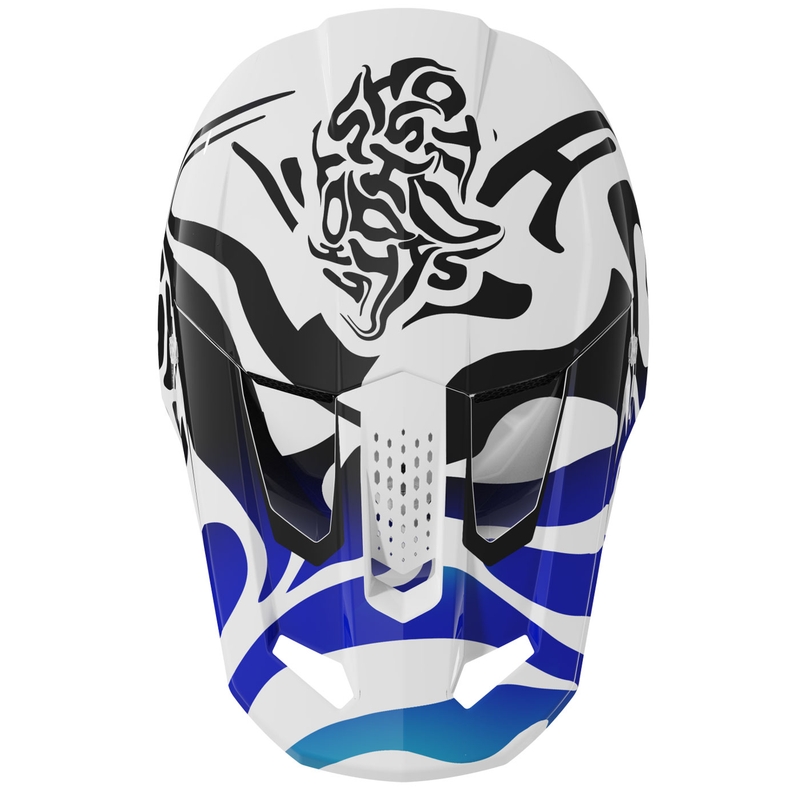 Motokros kaciga Shot Speed Ghost sjajno plava