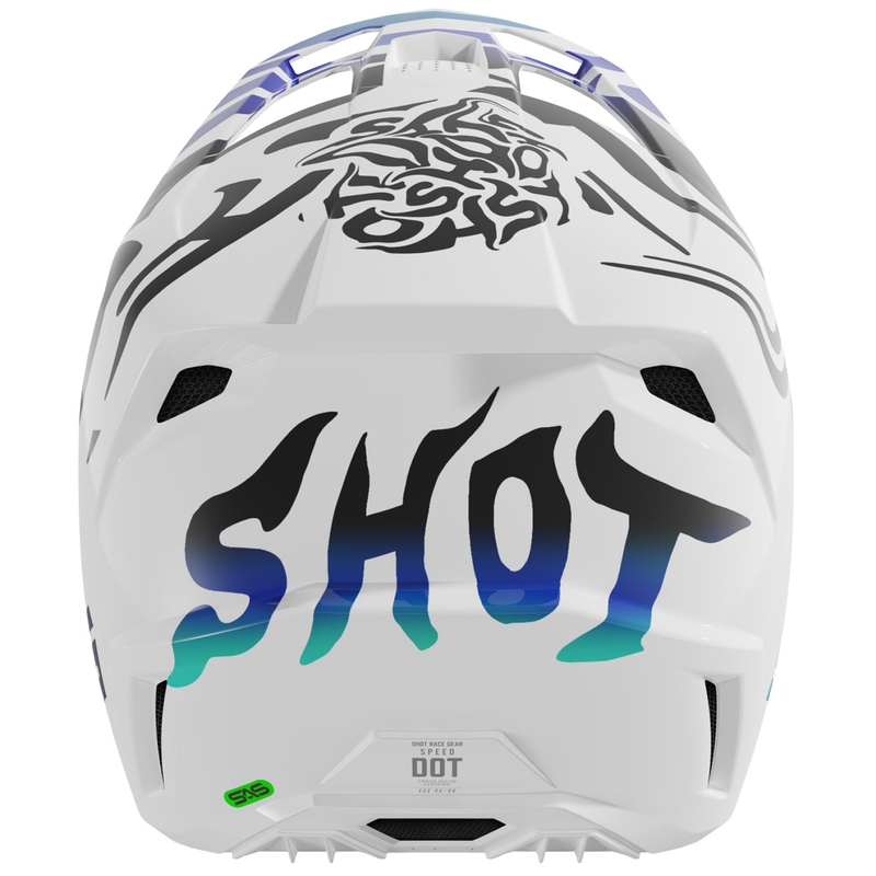 Motokros kaciga Shot Speed Ghost sjajno plava