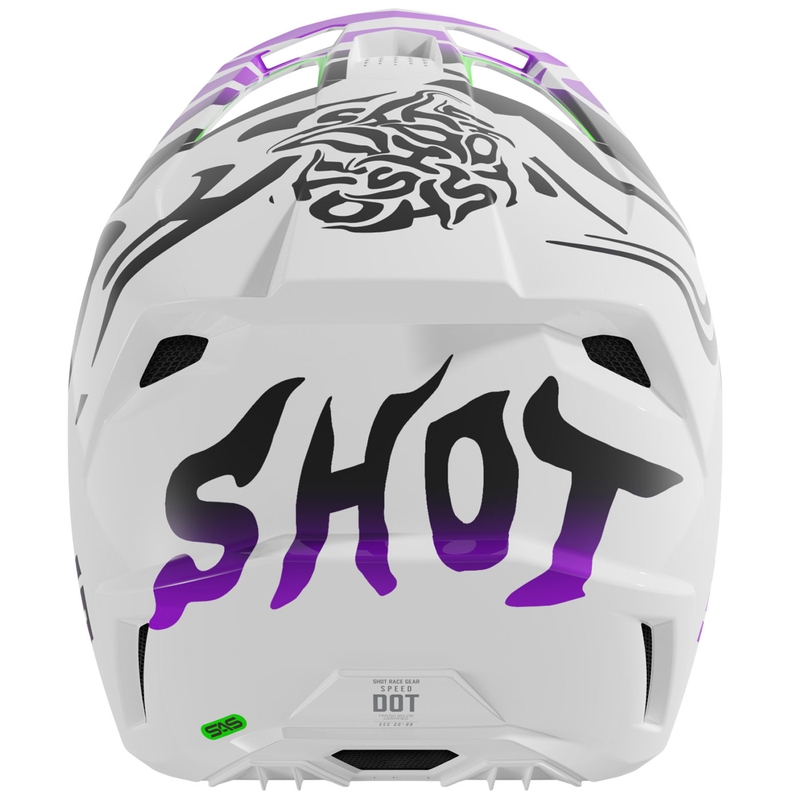 Motokros kaciga Shot Speed Ghost sjajno ljubičasta