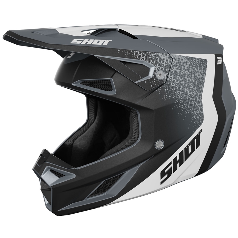 Motokros kaciga Shot Speed Hybrid mat siva