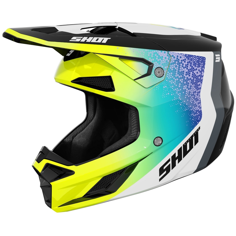 Motokros kaciga Shot Speed Hybrid sjajna fluo žuta