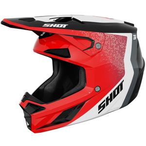 Motokros kaciga Shot Speed Hybrid sjajno crvena