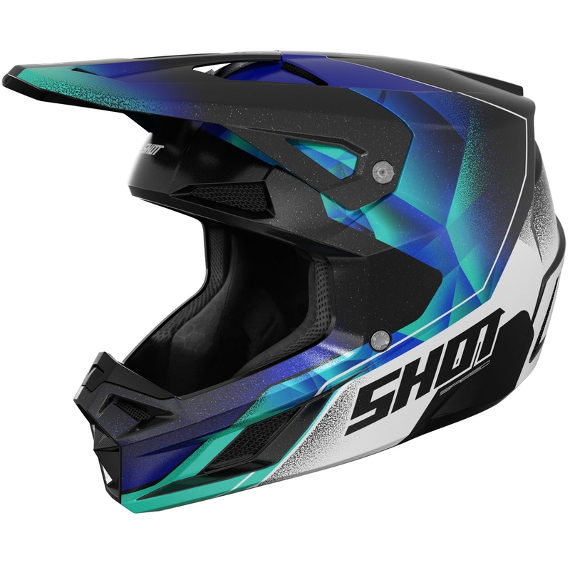 Motokros kaciga Shot Speed Olymp biserno plava