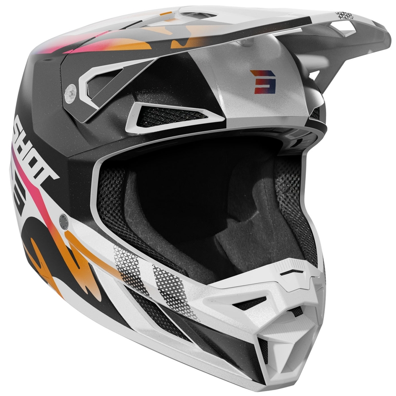 Shot Speed Wave motocross kaciga biserno crno-bijela