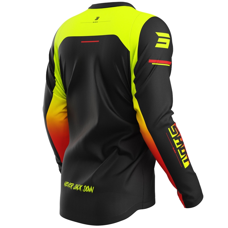 Motokros dres Shot Devo Block fluo žuti