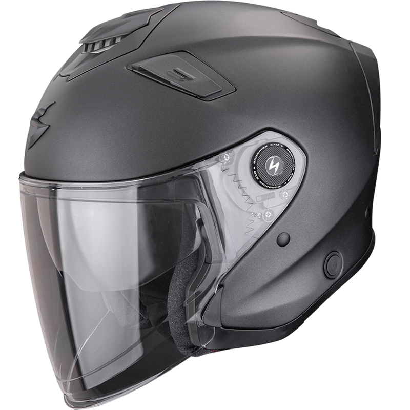Scorpion EXO-GT Jet Solid otvorena motociklistička kaciga mat biserno crna