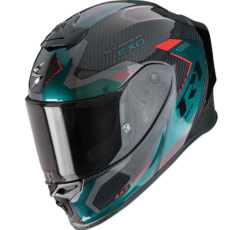 Scorpion EXO-R1 EVO II Carbon Air Propel kaciga za motocikle s punim licem, crno-zelena