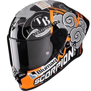 Scorpion EXO-R1 EVO Air FIM RACING #1 Replika Aron 2024 Integralna motociklistička kaciga crno-narančasto-siva