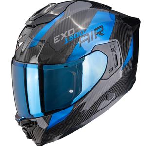Scorpion EXO-1500 karbonska kaciga za motocikle s zračnim premazom, crno-plava