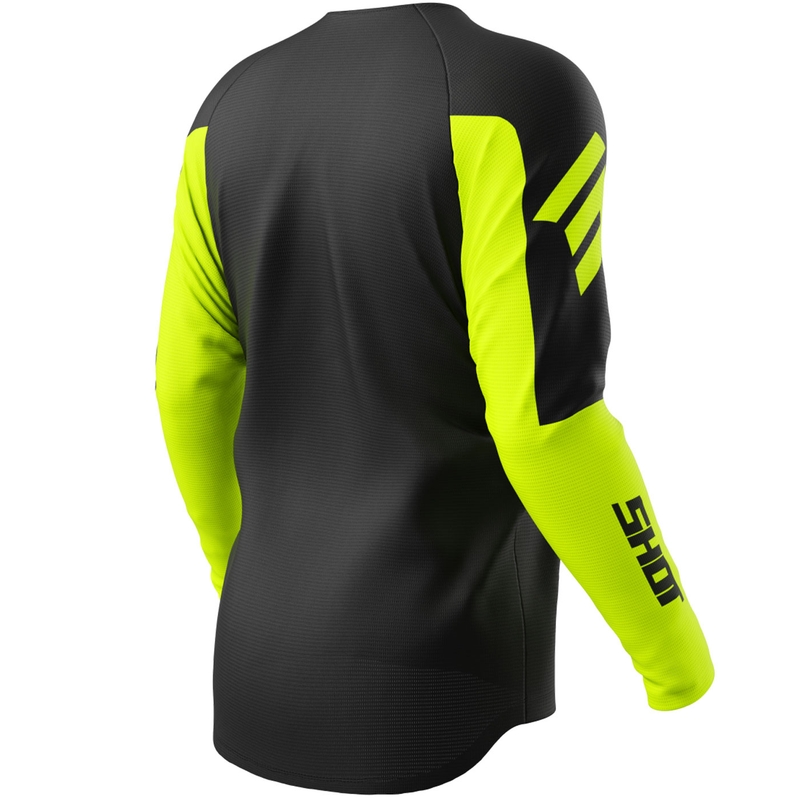 Motokros dres Shot Draw Private fluo žuti