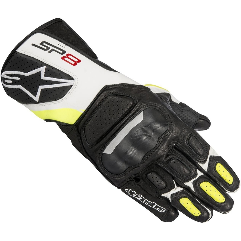 Alpinestars SP-8 motociklističke rukavice crno-bijelo-žute