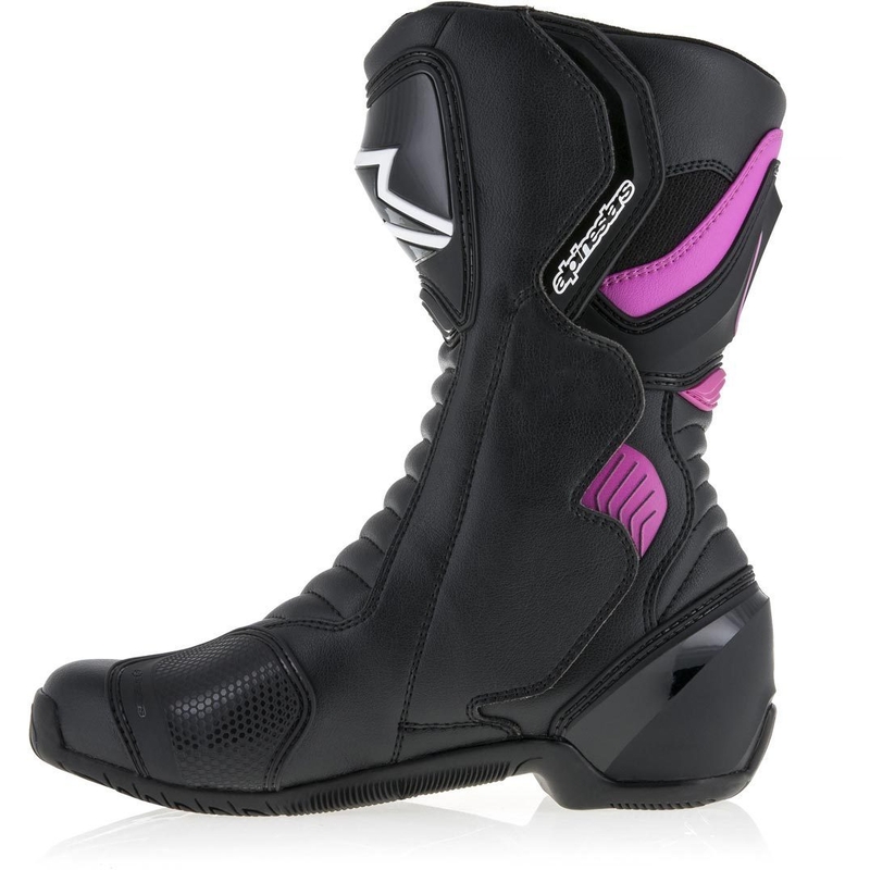 Alpinestars Stella S-MX 6 ženske motociklističke čizme crno-ljubičasto-bijele