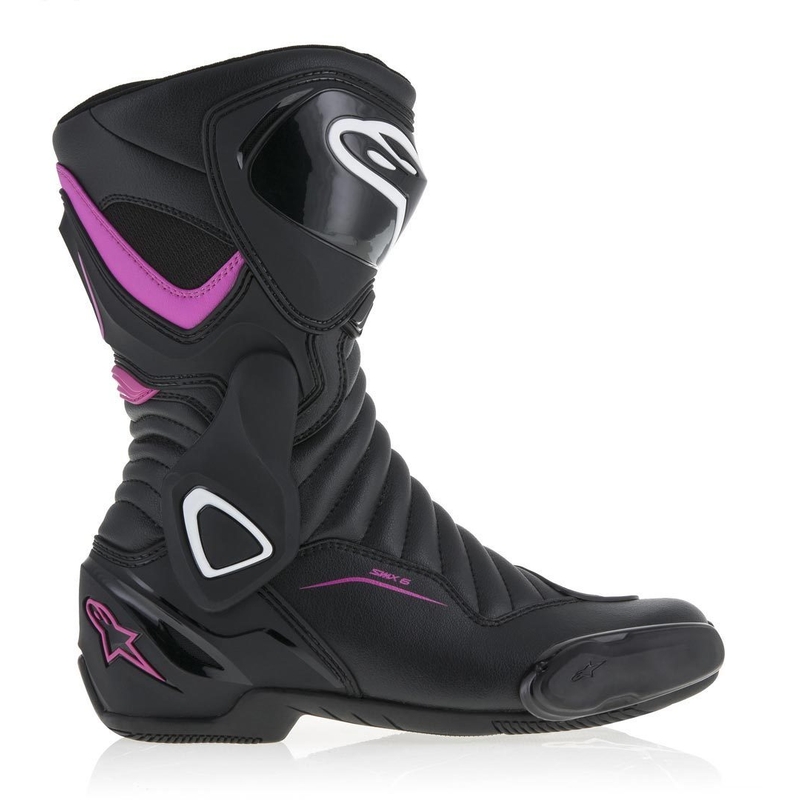 Alpinestars Stella S-MX 6 ženske motociklističke čizme crno-ljubičasto-bijele