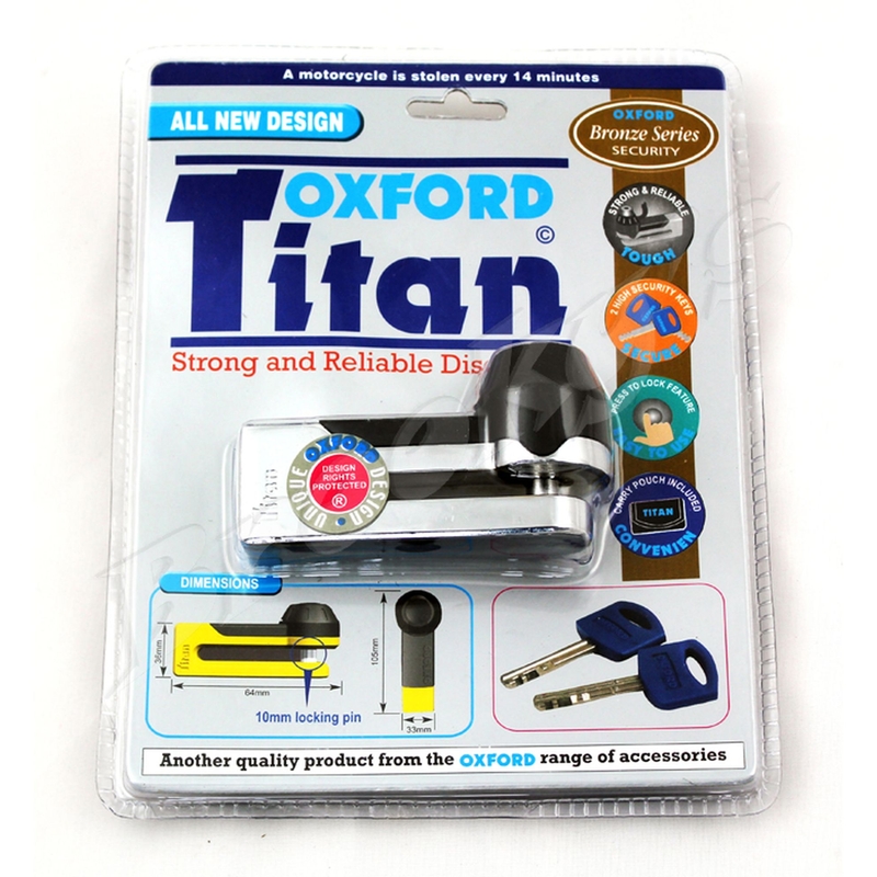 Blokada disk kočnice Oxford Titan krom
