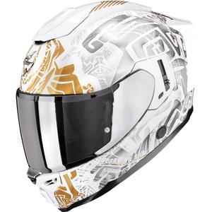 Scorpion EXO-1500 Air Apus full face motociklistička kaciga biserno bijela-sivo-zlatna