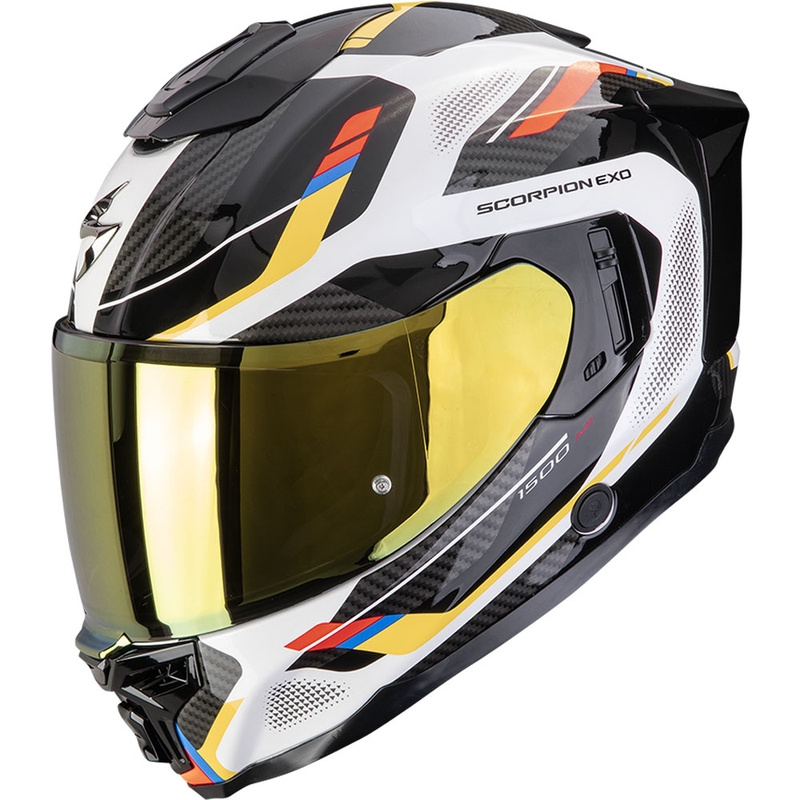 Scorpion EXO-1500 Air Sleek integralna motociklistička kaciga bijelo-plavo-žuta