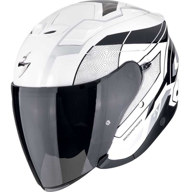 Scorpion EXO-Z1 VUE otvorena motociklistička kaciga bijelo-crno-srebrna