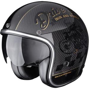 Scorpion Belfast EVO Carbon Zippy otvorena motociklistička kaciga crno-zlatna