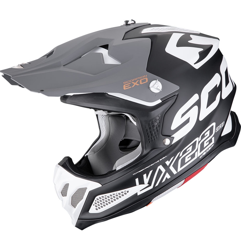 Scorpion VX-22 Air Updown motocross kaciga crno-bijelo-siva