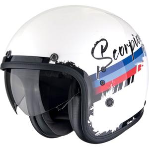 Otvorena motociklistička kaciga Scorpion Belfast Evo ADONIS bijelo-crveno-plava