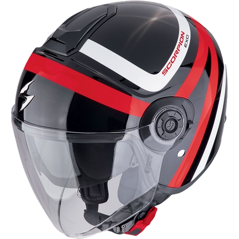 Otvorena kaciga Scorpion EXO-CITY II RIVA crno-crvena
