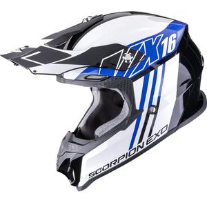 Scorpion VX-16 EVO Air Lignes motokros kaciga crno-plava