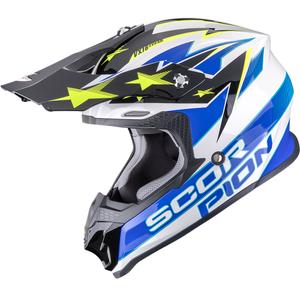 Scorpion VX-16 EVO Air Patriot motocross kaciga bijelo-plavo-žuta