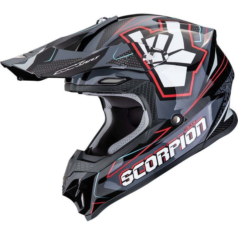 Scorpion VX-16 EVO Air ROK motocross kaciga crno-sivo-crvena