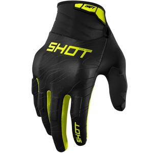 Motokros rukavice Shot Drift Onyx fluo žute