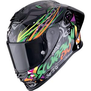 Integralna motociklistička kaciga Scorpion EXO-R1 EVO II AIR SAVAGE crno-zeleno-narančasta