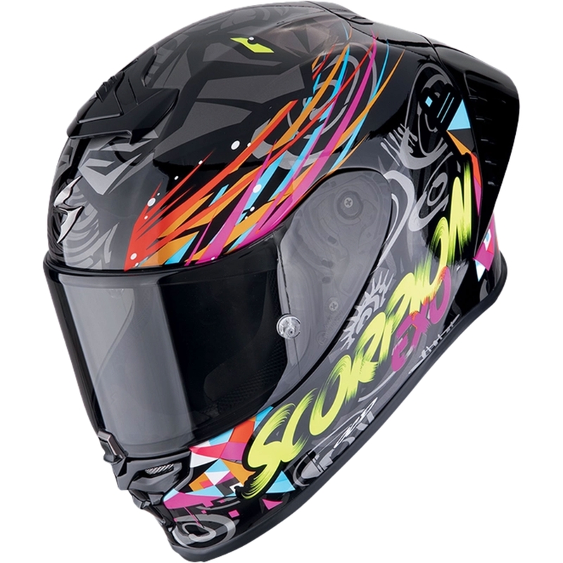 Integralna motociklistička kaciga Scorpion EXO-R1 EVO II AIR SAVAGE crna-plava-roza