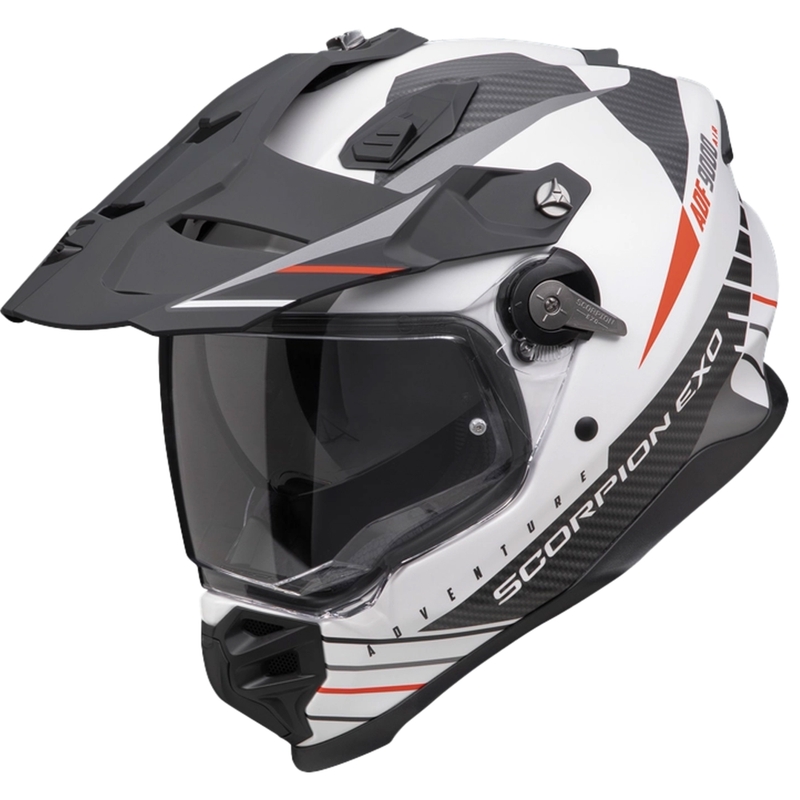 Enduro kaciga Scorpion ADF-9000 Air Feat mat bijelo-crno-crvena