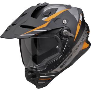 Enduro kaciga Scorpion ADF-9000 Air Feat mat crna-srebrna-narančasta