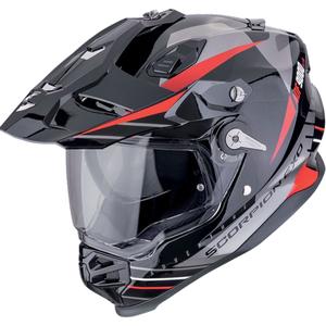 Enduro kaciga Scorpion ADF-9000 Air Feat crna-srebrna-crvena