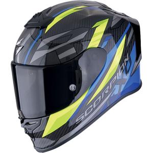 Integralna motociklistička kaciga Scorpion EXO-R1 EVO CARBON AIR RUNNER crna-plava-fluo žuta