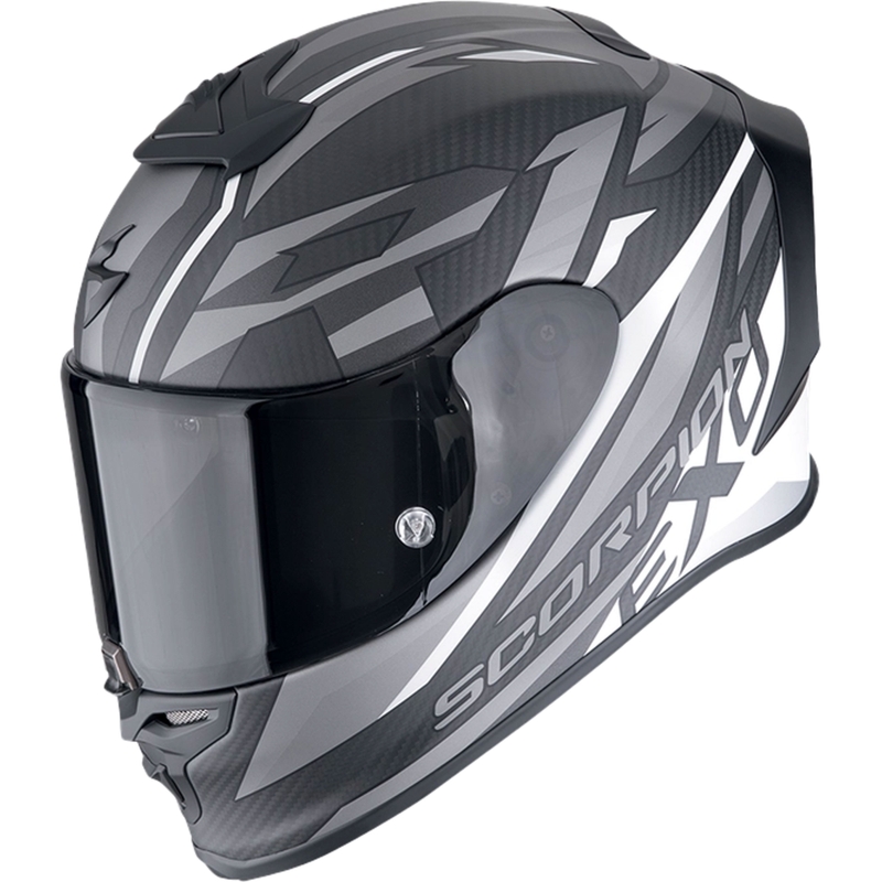 Integralna motociklistička kaciga Scorpion EXO-R1 EVO CARBON AIR RUNNER mat crno-bijela